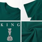 Men'S King Chess Shirt Graphic Tees Designer Printed T Shirts for Men Urban Letter T-Shirt Streetwear