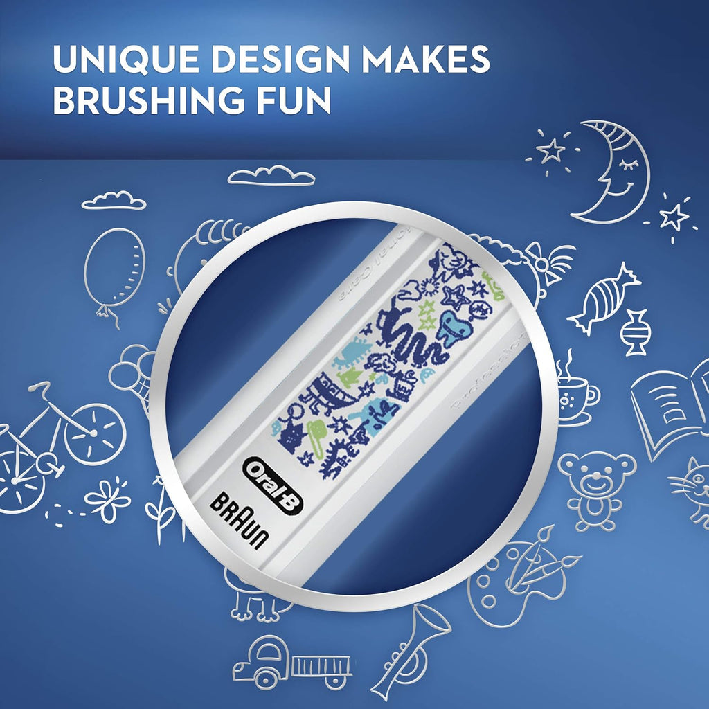Kids Electric Toothbrush with Coaching Pressure Sensor and Timer, Rechargeable Toothbrush with Brush Head, Sparkle & Shine
