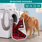 Dog Blanket for Small Medium Dogs and Cats, Soft Sherpa Fleece Pet Blanket Throw for Puppies Kittens, Reversible Plush Couch Cover Protector Sofa Bed Crate, Machine Washable, 60X40, Checker Red