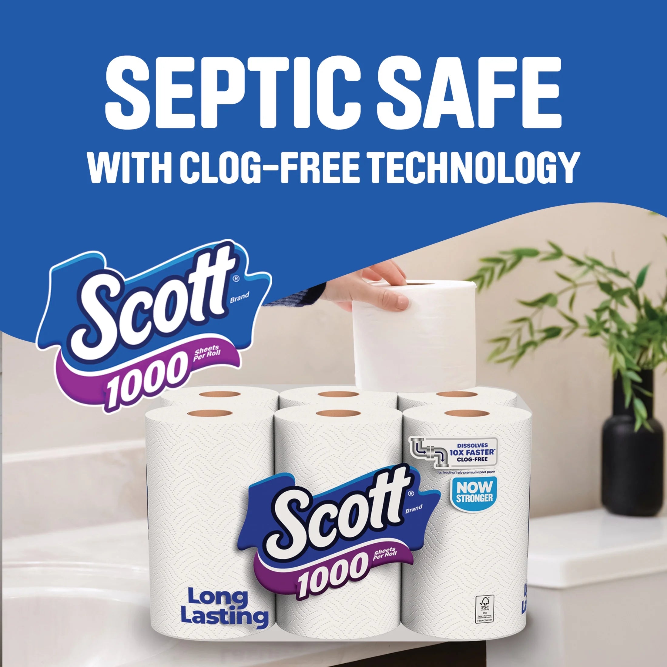 1000 Toilet Paper, 36 Rolls, 1000 Sheets per Roll