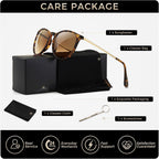 Premium Vintage round Sunglasses for Women Men Classic Retro Style | All-Day Comfort TR90 Frame, Medium Fit, UV400 Protection, Shatter-Resistant Lens, Trendy, Daily Wear, Driving & Travel, Gifts