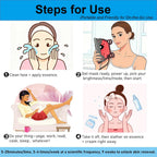 Red Light Therapy Mask for Face, Black | LED Face Mask Light Therapy, 3 Modes, Remote, Timing Function