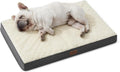 Bedsure Washable Dog Bed Medium Size Dog with Comfy Sherpa, 30X20In Grey | Orthopedic Egg Crate Foam,Comfort Support Flat Rectangle Pet Mat,Non-Slip Bottom,Removable Cover,For Medium Pet up to 30 Lbs