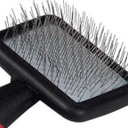 Paw Brothers Mini Pin Tiny Flat Slicker Brush for Dogs, Professional Grade, Stainless Steel Pins, Flexible Head, Comfort Grip, Mini Size, 4.75" X 2.25" X 1.5"