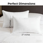 Decorative Pillows, Inserts & Covers Throw Pillows for Bed | 27X17 Queen Size Bed Pillows for Sleeping Premium Fill Pillows, Soft Supportive Hotel Quality Sleeping Pillows