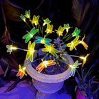Solar Garden Lights Outdoor: 8 Removable Optical Fiber Dragonflies 2 Pack - Waterproof Fun Animal Decoration for Yard Patio Path - Gardening Gifts for Garden Lovers over 30