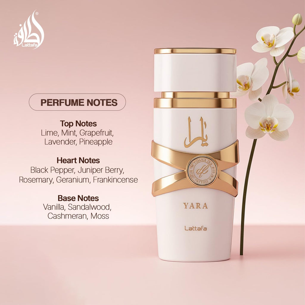 Yara Moi - Floral, Fruity, Gourmand - Eau De Parfum Long-Lasting Fragrance for Women, 3.40 Ounce / 100 Ml