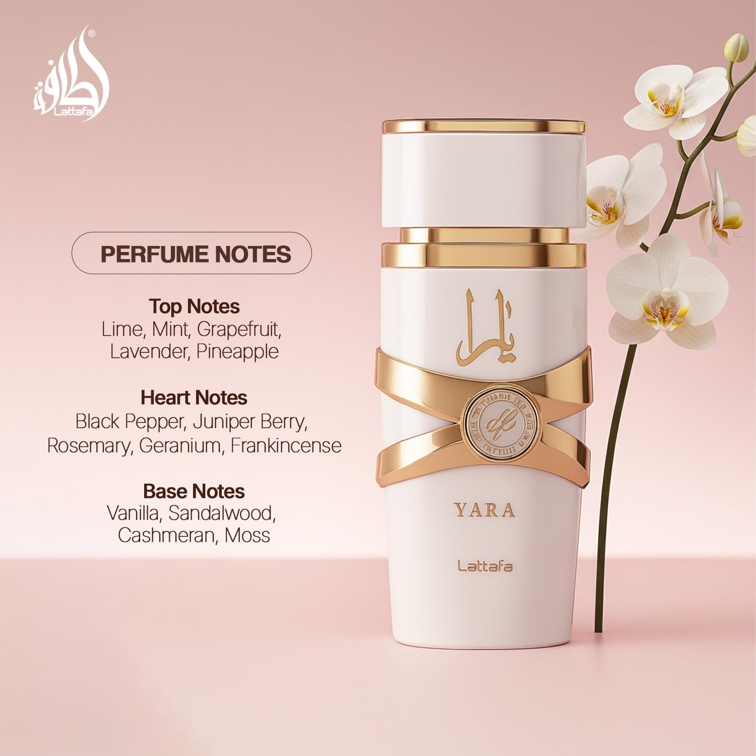 Yara Moi - Floral, Fruity, Gourmand - Eau De Parfum Long-Lasting Fragrance for Women, 3.40 Ounce / 100 Ml