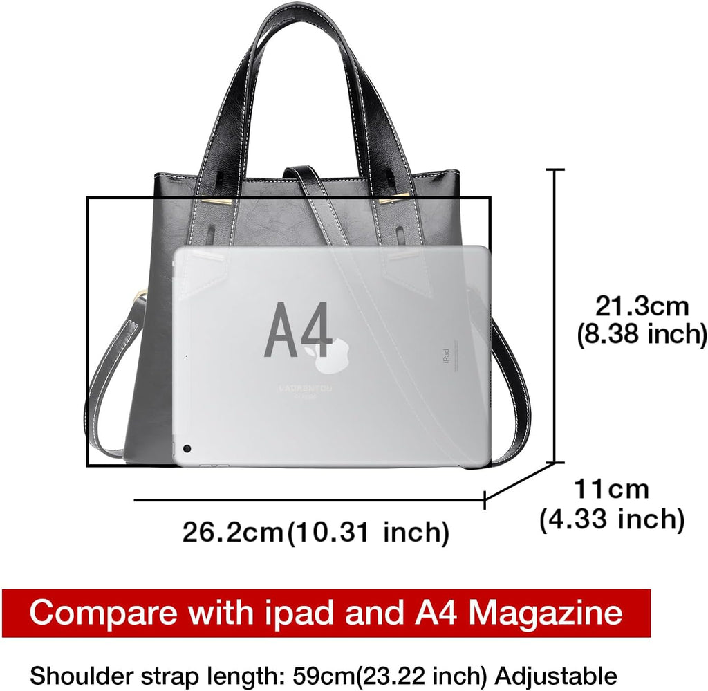 Women Crossbody Handbags Genuine Leather Satchel Handbags for Women Top-Handle Shoulder Tote Purses
