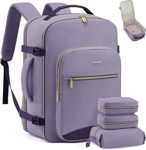 40L Travel Backpack Flight Approved Carry on Backpack,3 Packing Cubes,Waterproof Personal Item Travel Bag,Tsa Carry on Luggage Suitcase Travel Essentials,Gifts for Women & Men,Fits 17" Laptop