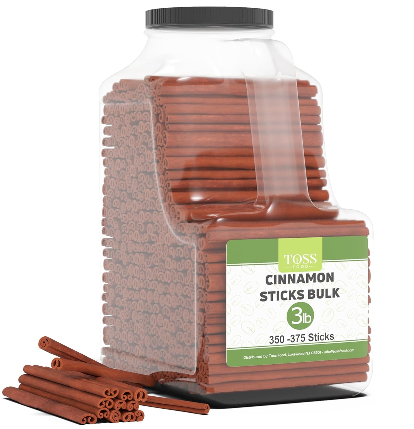 Cinnamon Sticks Whole Bulk 3 LB Jar - 2.75 Inch Cut with Strong Aroma, Perfect for Crafts,Baking, Cooking & Tea- 350+ Cassia Cinammon Stick
