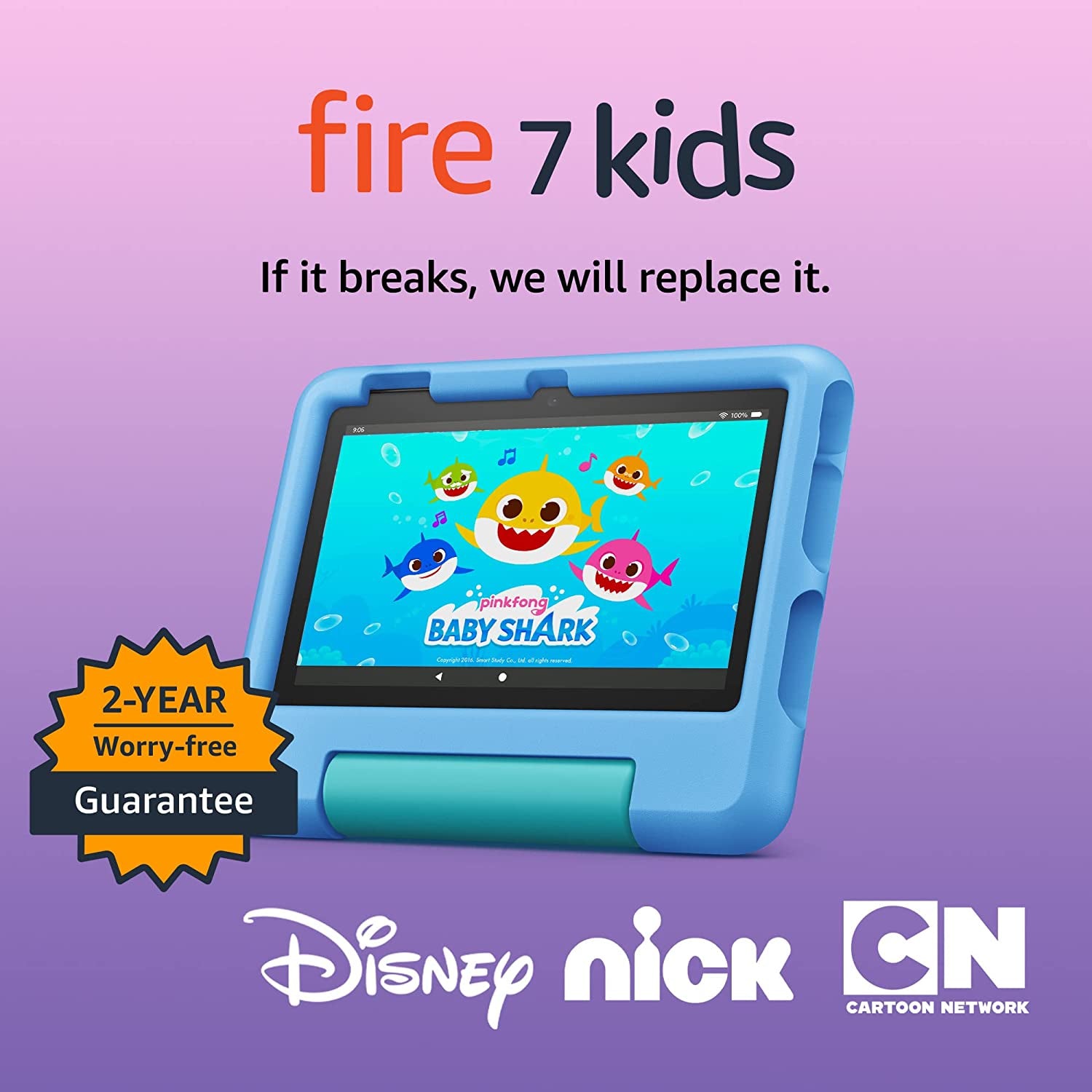 Fire 7 Kids Tablet (Newest Model) Ages 3-7. Top-Selling 7" Kids Tablet on . Includes Ad-Free and Exclusive Content, Easy Parental Controls, 10-Hr Battery, 16 GB, Blue