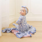 Posh Peanut Footie Pajamas for Baby Girls – Sleepers in Ultra-Soft Viscose from Bamboo with 2-Way Zipper & Ruffle Trim
