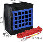 Fire Emergency Escape Bag for Pets up to 100 Pounds - Rope 50Ft Incl. - Safety Equipment Carrier - Rapid Rescue Bag for Pets Animals (Large 28"X21"X14") - Life-Saving Tool for Dogs, Cats - Rescue Sack