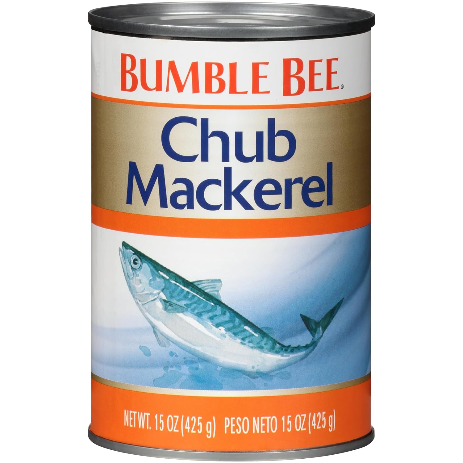 Chub Mackerel, 15 Oz Can - Canned Mackerel Fish, High Protein Keto Food, Gluten Free