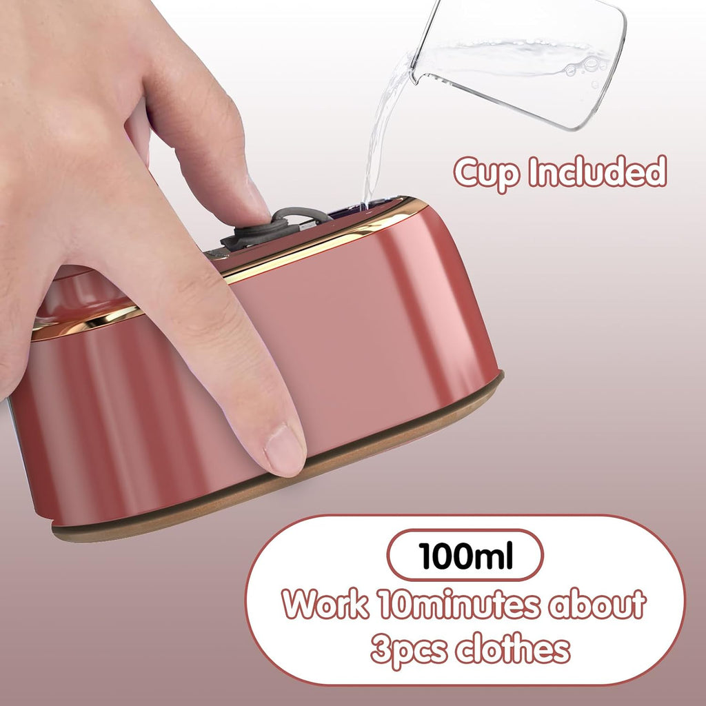 Travel Steamer Iron for Clothes Mini - Portable Ironing Machine Travel Small Size Portable Steamer Travel College Dorm Home Essentials (Winered)