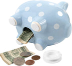 Large Ceramic Piggy Bank for Boys and Girls, Kids Money and Coin Bank, Perfect Baby Nursery Décor, Gift and Newborn Keepsake