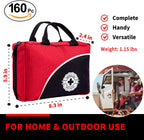 Survival First Aid Kit for Home/Business, Camping Kits 160Pcs | Mini Travel First Aid Kit | Camping Equipment | Small Kits for Car | Outdoor Emergency Survivals Pack - 160Pcs
