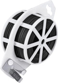 328 Feet Garden Plant Twist Tie with Cutter for Gardening, Home, Office (Black) | Garden Ties, Cut Custom Lengths, Easy to Bend and Wrap, Plastic Coated Wire for Supporting Tomatoes and Training Plants