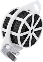 328 Feet Garden Plant Twist Tie with Cutter for Gardening, Home, Office (Black) | Garden Ties, Cut Custom Lengths, Easy to Bend and Wrap, Plastic Coated Wire for Supporting Tomatoes and Training Plants