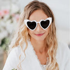 Heart Sunglasses, Bride to Be Gifts Bachelorette Party Bride Sunglasses, Cute Glasses for Women Bachelorette Party