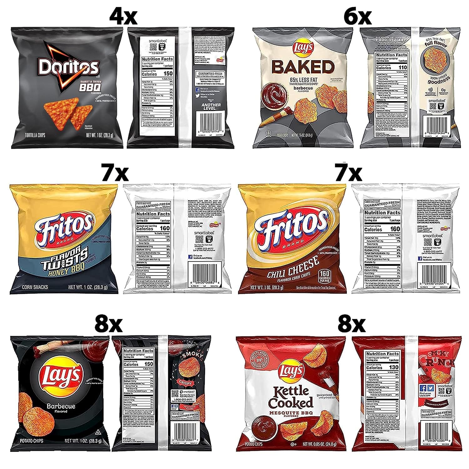 Backyard Barbecue Mix Variety Pack, (Pack of 40)
