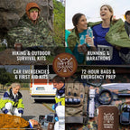 Don’T Die in the Woods – Freakin’ Huge Emergency Blankets [Camo] | Ultralight – Waterproof – Extra Large – Space Blanket Thermal Mylar for Hiking Camping Survival Gear First Aid Kit Essentials