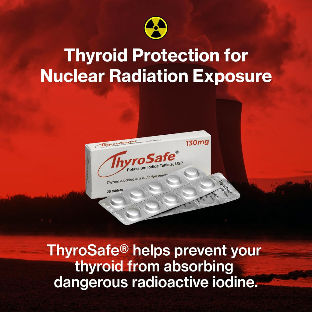 Potassium Iodide 130Mg Tablets (KI Pills) - Iodine for Radiation Emergency Protection | Nuclear Fallout Survival Gear and Emergency Supplies for Prepper Kits | 20 Count