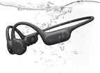 Bone Conduction Headphones, IPX8 Waterproof Swimming Headphones | Open Ear Earbuds with 32GB Memory, Switch to MP3 Mode Underwater, AI Music Generation, 8H Playtime Bluetooth 6.0 for Running