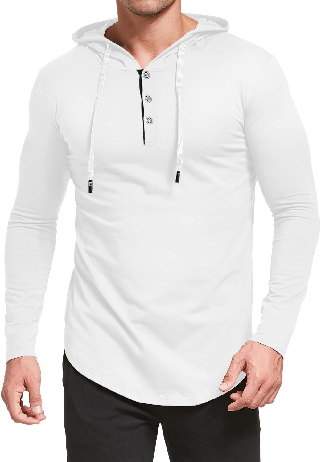 Men'S S-5X Short&Long Sleeve Athletic Casual plus Size Hoodies Sport Sweatshirt Hooded T-Shirts