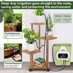 USB Drip Irrigation System Automatic Watering System with Custom Schedule Watering Timer for Potted Plants Indoor Watering