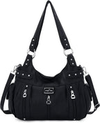 Large Purses and Handbags for Women Washed Faux Leather Crossbody Hobo Satchel Shoulder Handbag Tote Purse