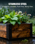 Stainless Steel Raised Garden Bed Corner Brackets, 4 PCS, 11" X 3" X 3" | Rustproof & Corrosion Resistance Garden Bed Supports 20"-24" Beds, Connectors for Vegetable Planter Garden, 11" X 3" X 3"