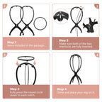 Wig Head Stand for Travel, Wig Drying Stand, Black, 2 Packs | Easy Assembly, Fast Air Drying, Travel Portable, Shape Retention, Versatile Display