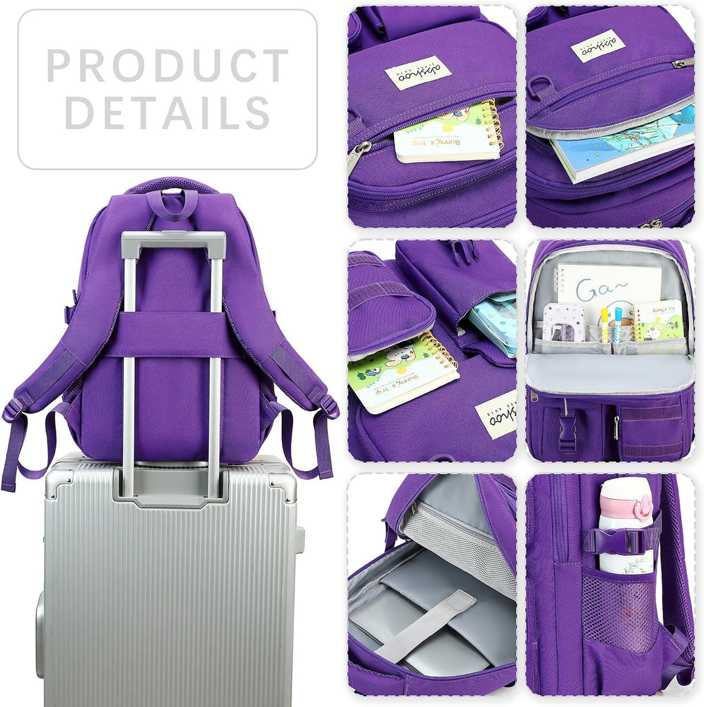 Large Heavy Duty Backpack for School College Bookbag Casual Multi Pocket Travel Backpacks