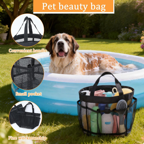 2 Pcs Dog Grooming Bag,Dog Travel Bag for Supplies,Pet Bathing Storage Tote for Cat Supply Organizer,Grooming Tools Kit Accessories