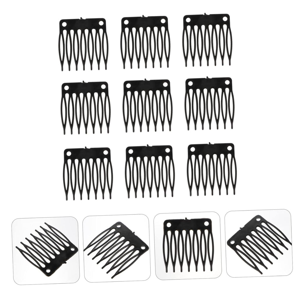 Wig Net Cap Clip Comb Plastic Hair Clips for Wigs 7-Tooth Secure Fixing Accessories with Wig Caps Clips for Comfortable Styling