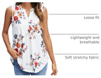 Womens Tank Tops V Neck Sleeveless Summer Shirts Loose Casual Tops Blouses (M-3XL)