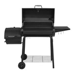 26.77-In W Black Barrel Charcoal Grill