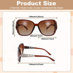 4 Pcs Women Large Sunglasses, UV 400 Glasses Oversized Classic Trend Ladies Sunglasses Sparkling Large Frame