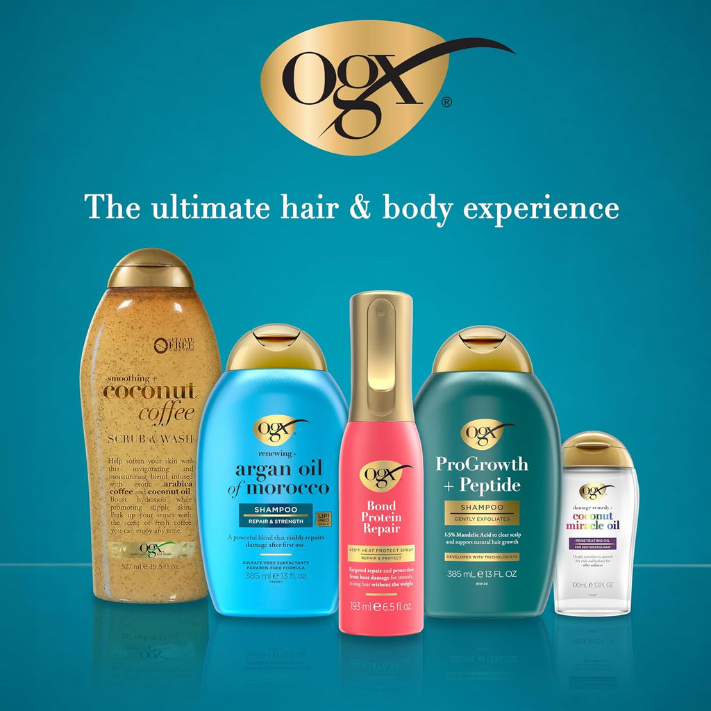 OGX Extra Creamy + Coconut Miracle Oil Ultra Moisture Body Wash, Rich Shower Gel for Dry Skin Infused with Coconut Oil, Body Wash for Women, Sulfate-Free Surfactants, 19.5 Fl. Oz