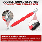 Electrical Disconnect Pliers Set 4 Pcs, Automotive Connector Separator & Terminal Removal Tool for Fuel Injector, Ignition Coil, Straight & 60° Angled Jaw, Double-Ended Pin Extractor