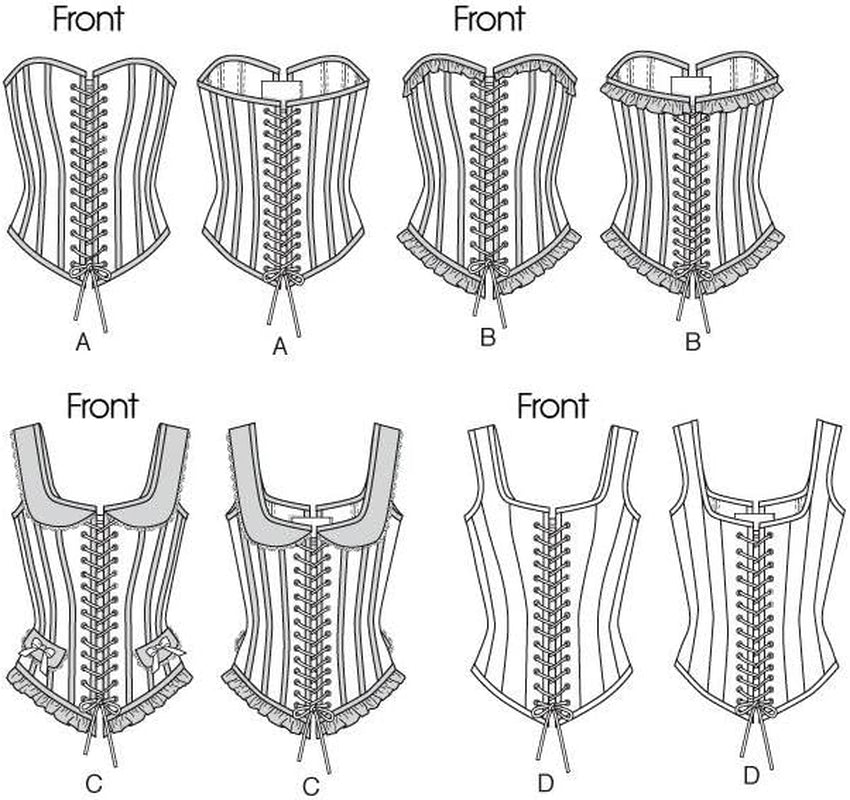 Patterns B5662 Misses' Corsets, Size EE (14-16-18-20)