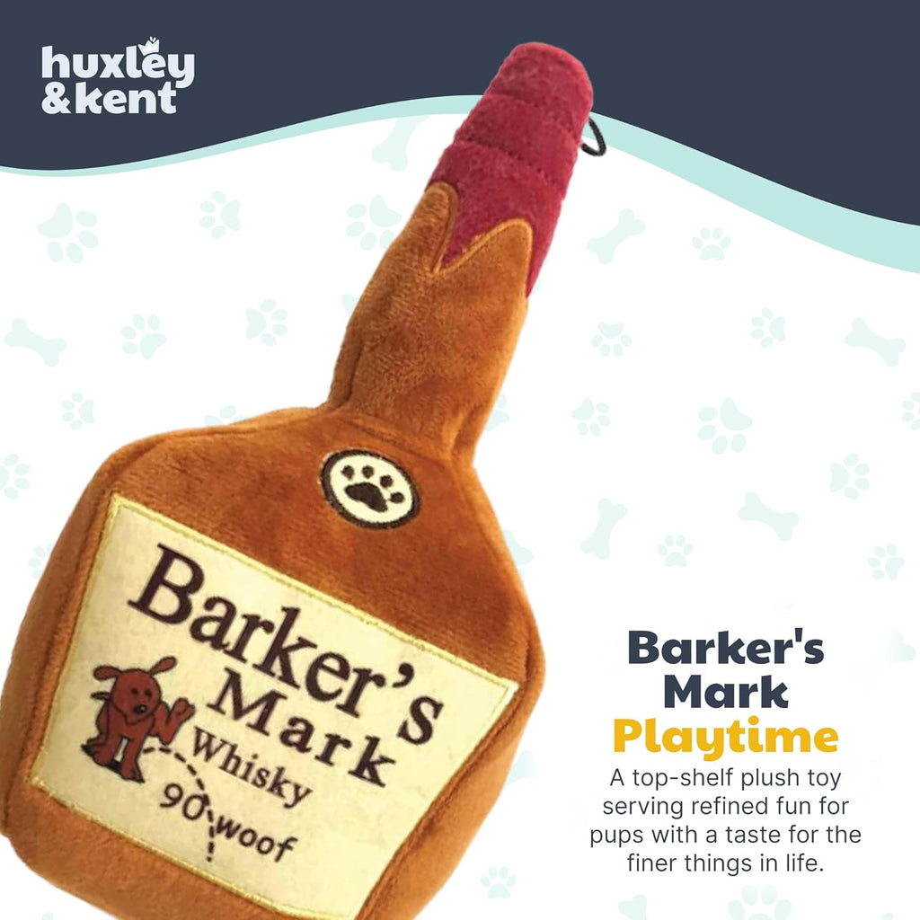 Power Plush Squeaky Dog Toy, Barker'S Mark, Large | Built in Squeaker & Crinkle, Reinforced Mesh Lining, Machine Washable, Soft for Puppies, Seniors & Light Chewers