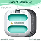 Heat Press Machine - Portable & Compact Heat Transfer Machine, Suitable for T-Shirts, Bags, Pillows, Fuse Beads, Clothing Sublimation and HTV Vinyl Printing, 9"X9" Teal