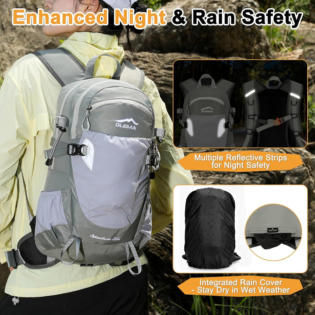 Hiking Backpack, 25L Lightweight Travel Backpacks,Camping Daypack for Outdoor Sports,Lightweight Travel Camping Backpack for Men Women