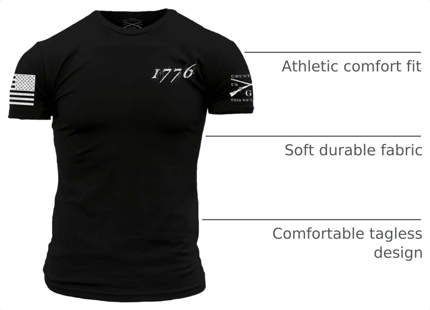 American 1776 Flag Men'S Graphic Tee