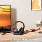Wireless Headphones for TV, TV Headphones Wireless for Seniors with Easy Setup, Compatible with Most Tvs, Charging Base, 65H Playtime, Low Latency Audio, TV Headset, Ideal for Dad, Mom