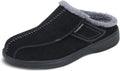 Asheville Orthopedic Men House Slippers | Hands Free, Adjustable, Slip-On Faux Fur Supportive House Shoes with Arch Support, Comfortable Cushioning, Wide Toe Box