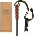 Ferro Rod Fire Starter, Survival Flint and Steel Fire Starter Kit for Hiking, Bushcraft,Camping Essentials Gear, Emergency Supplies - Ideal Gift for Explorers